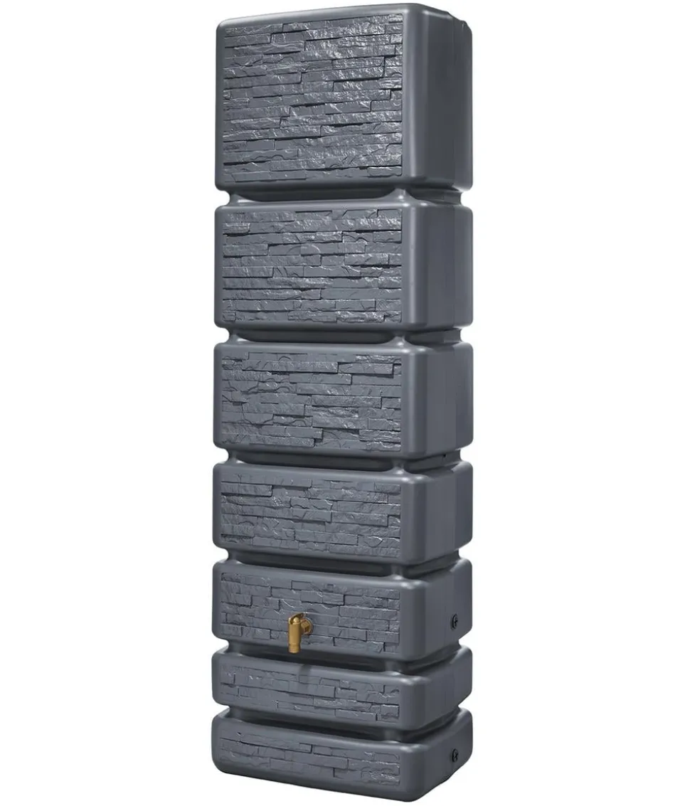 4rain Wandtank Slim Stone Decor, 350 l, ca. B60/H184/T39 cm