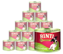 RINTI Gold Nassfutter für Hunde, 12 x 185 g