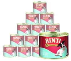 RINTI Gold Nassfutter für Hunde, 12 x 185 g