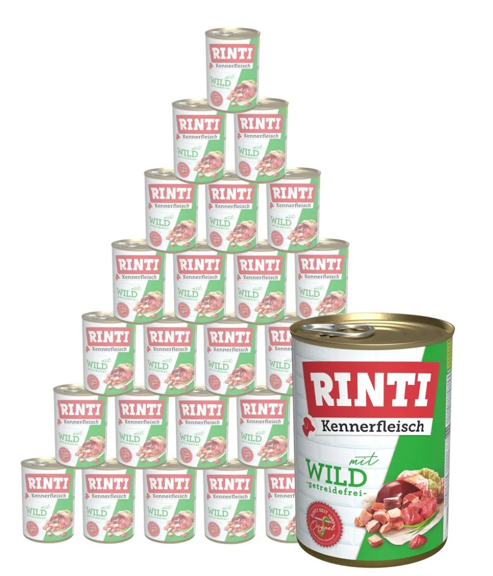 RINTI Kennerfleisch Nassfutter für Hunde, 24 x 400 g