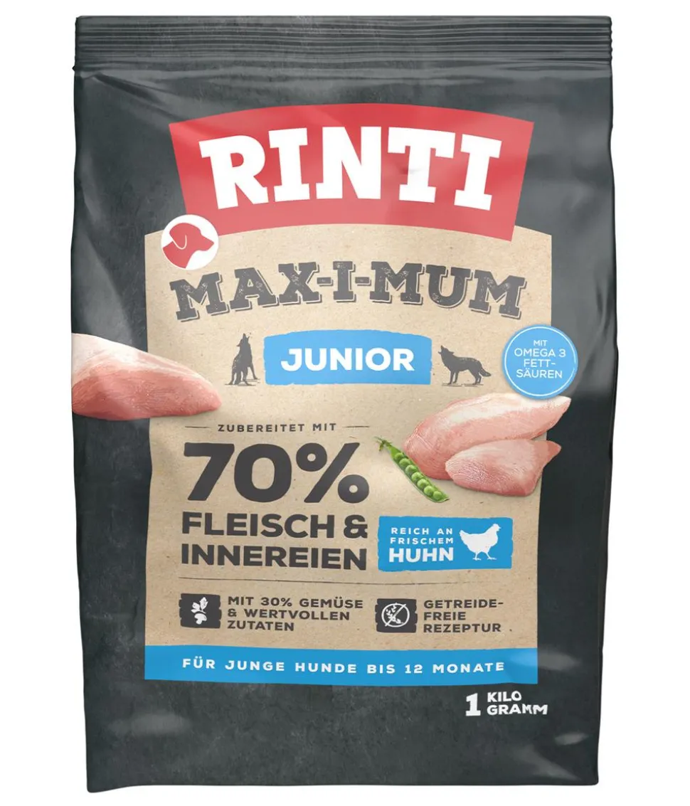 Rinti Trockenfutter für Hunde MAX-I-MUM Junior, Huhn