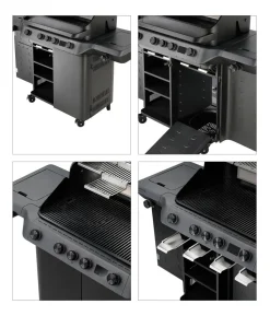 Rösle Gasgrill Blazeflame Master 4 50 mbar, ca. B160/H123/T69 cm