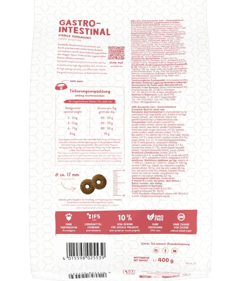 Sanabelle® Care Trockenfutter für Katzen Gastrointestinal Adult, Geflügel