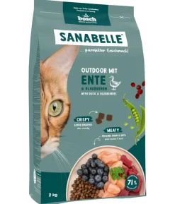 Sanabelle® Life Trockenfutter für Katzen Outdoor Adult, Ente & Blaubeere