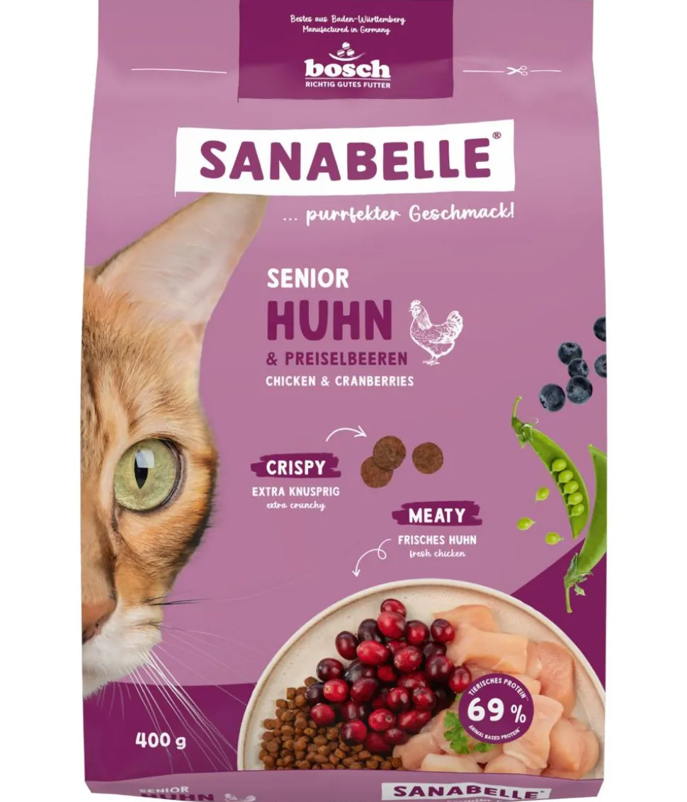 Sanabelle® Life Trockenfutter für Katzen Senior, Huhn & Preiselbeeren