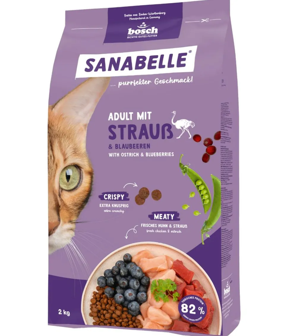 Sanabelle® Life Trockenfutter für Katzen Adult, Strauß & Blaubeeren