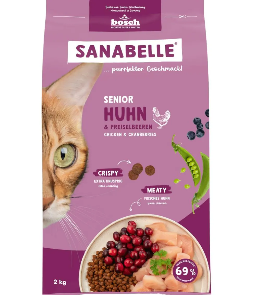 Sanabelle® Life Trockenfutter für Katzen Senior, Huhn & Preiselbeeren