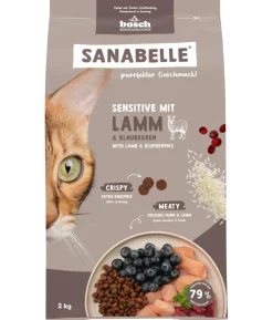 Sanabelle® Trockenfutter für Katzen Sensitiv Adult, Lamm & Blaubeeren