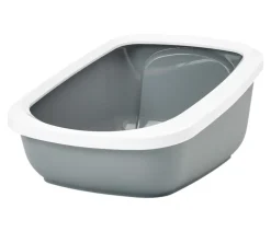 SAVIC Katzentoilette Aseo Jumbo, weiß/grau, ca. B48,5/H28/T67,5 cm