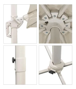 Schneider Ampelschirm Rhodos Twist Comfy, quadratisch, ca. B300/T300 cm