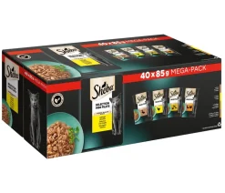 Sheba® Nassfutter für Katzen Selection Mini Filets in Sauce Multipack Adult, Geflügel Variation, 40 x 85 g
