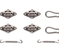 Siena Garden Befestigungs-Set Solino Quadrat, 8-teilig