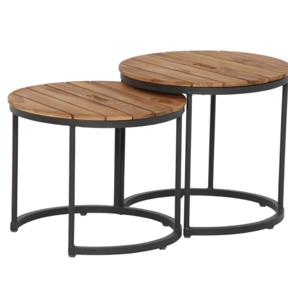 Siena Garden Beistelltischset Baros, ca. Ø50/H41-46 cm