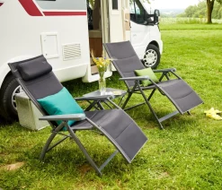 Siena Garden Camping Relaxstuhl XL Premium, anthrazit