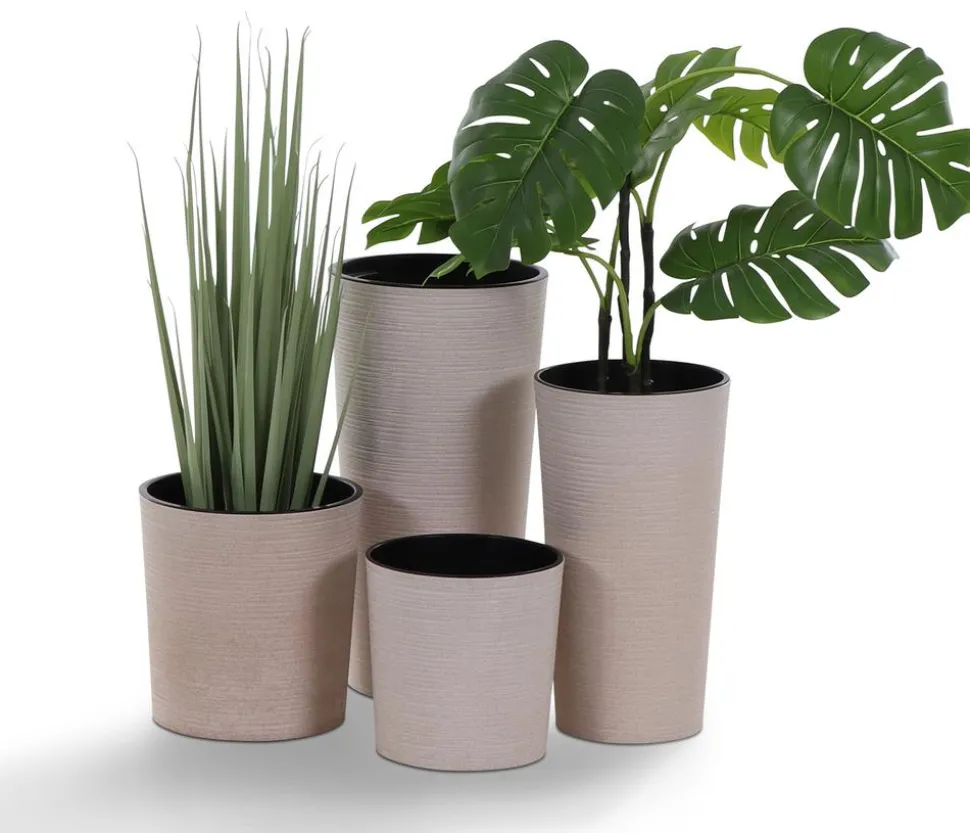 Siena Garden Kunststoff-Topf ECO Locon, konisch, ca. Ø30/H57 cm