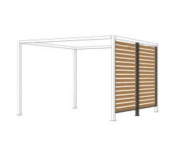Siena Garden Schattenmanufaktur® Pergola Blende Holzoptik