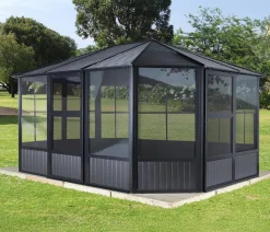 Sojag Outdoor-Pavillon Kaltwintergarten Charleston 1212, ca. B383,6/H280,9/T383,6 cm