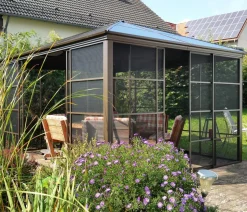 Sojag Pavillon Castel 12x14, inkl. Sonnenschutz, ca. B427,08/H296,28/T362,08 cm