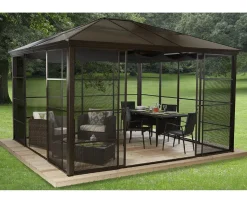 Sojag Pavillon Castel 12x14, inkl. Sonnenschutz, ca. B427,08/H296,28/T362,08 cm