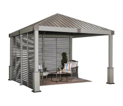 Sojag Pavillon Nanda 12x12, inkl. Seitenwand, ca. B363/H313,2/T363 cm