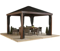 Sojag Pavillon Valencia 12x12, inkl. Moskitonetz, ca. B363/H310/T363 cm