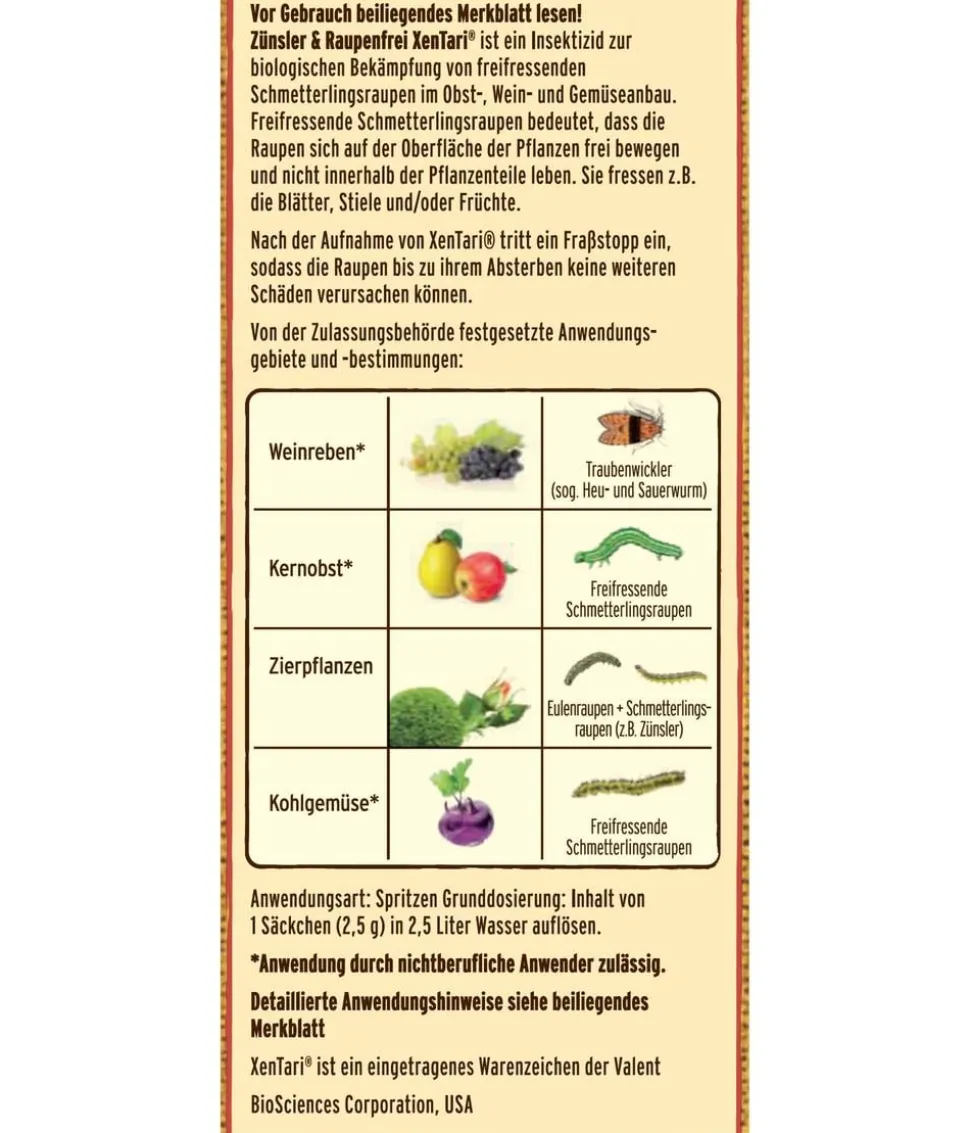 Substral® Naturen® Bio Zünsler & Raupenfrei XenTari®, 20 g