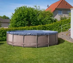 Summer Waves Frame Pool Rattan, rund, ca. Ø457/H106 cm