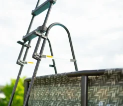 Summer Waves Frame Pool Rattan, grau