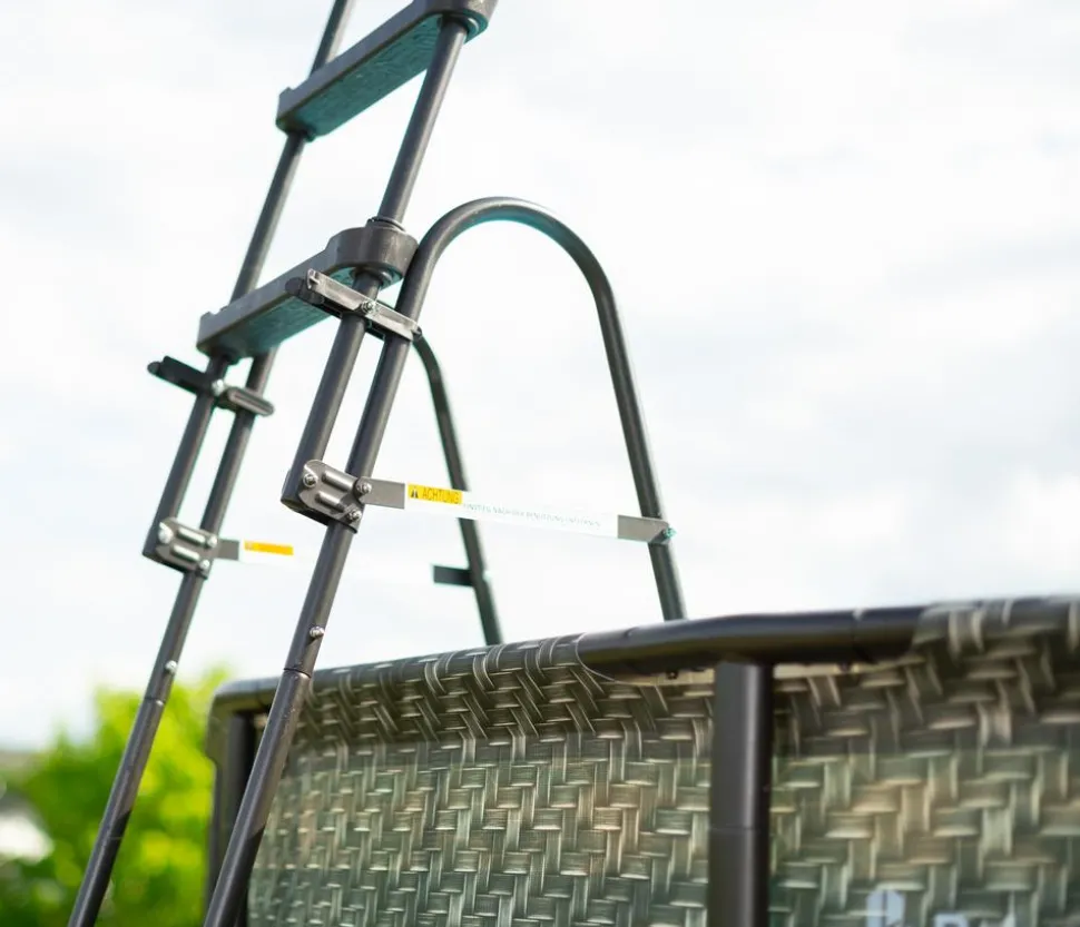 Summer Waves Frame Pool Rattan, grau