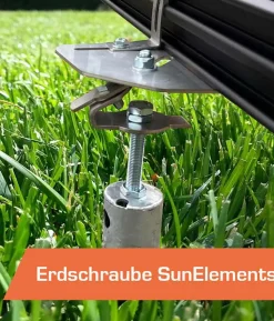 SunElements Erdschraubenfundament, silber