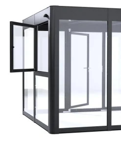 SunElements Fenster anthrazit-metallic, Acrylglas klar 6 mm, ca. B90/H95 cm