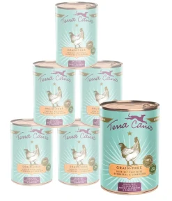 Terra Canis Nassfutter für Hunde Getreidefrei, 6 x 400 g