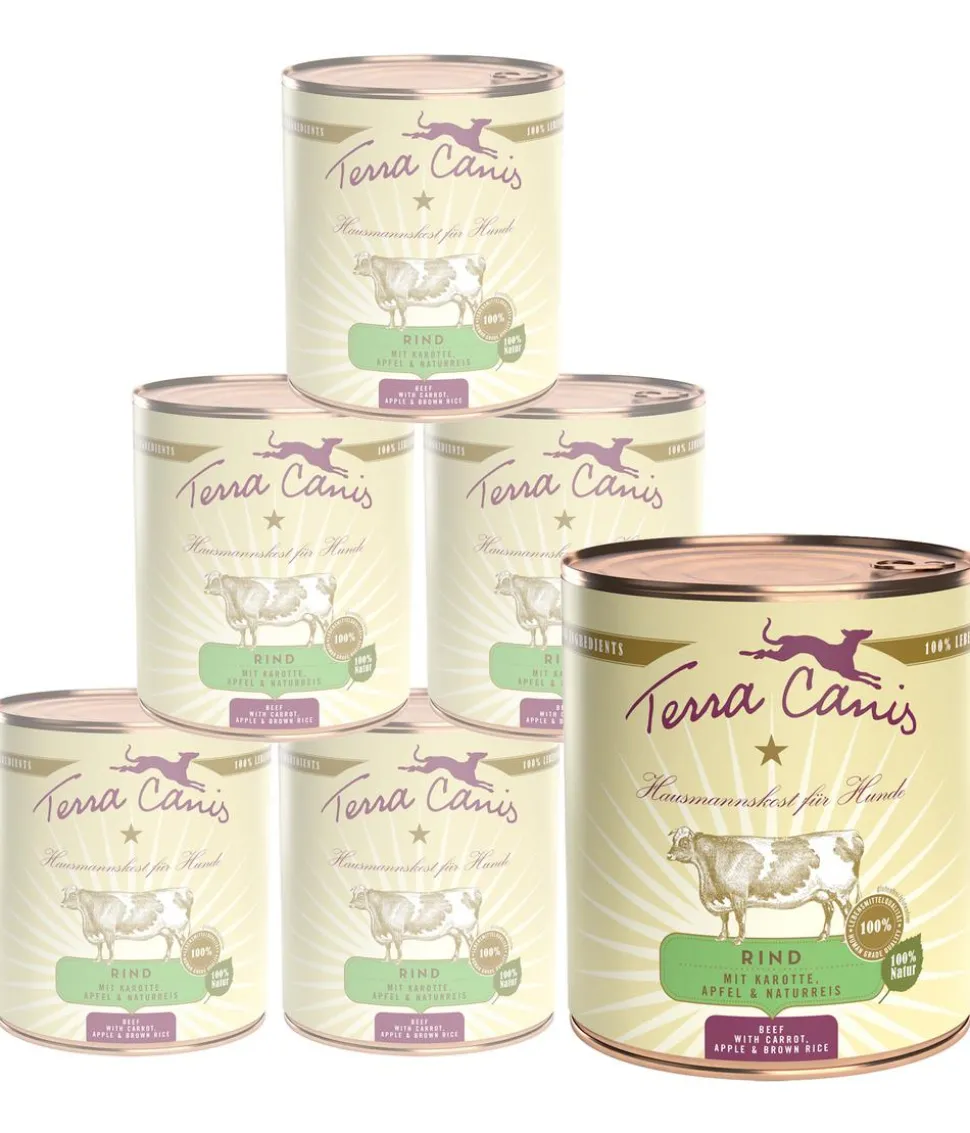 Terra Canis Nassfutter für Hunde Adult Menü, 6 x 800 g