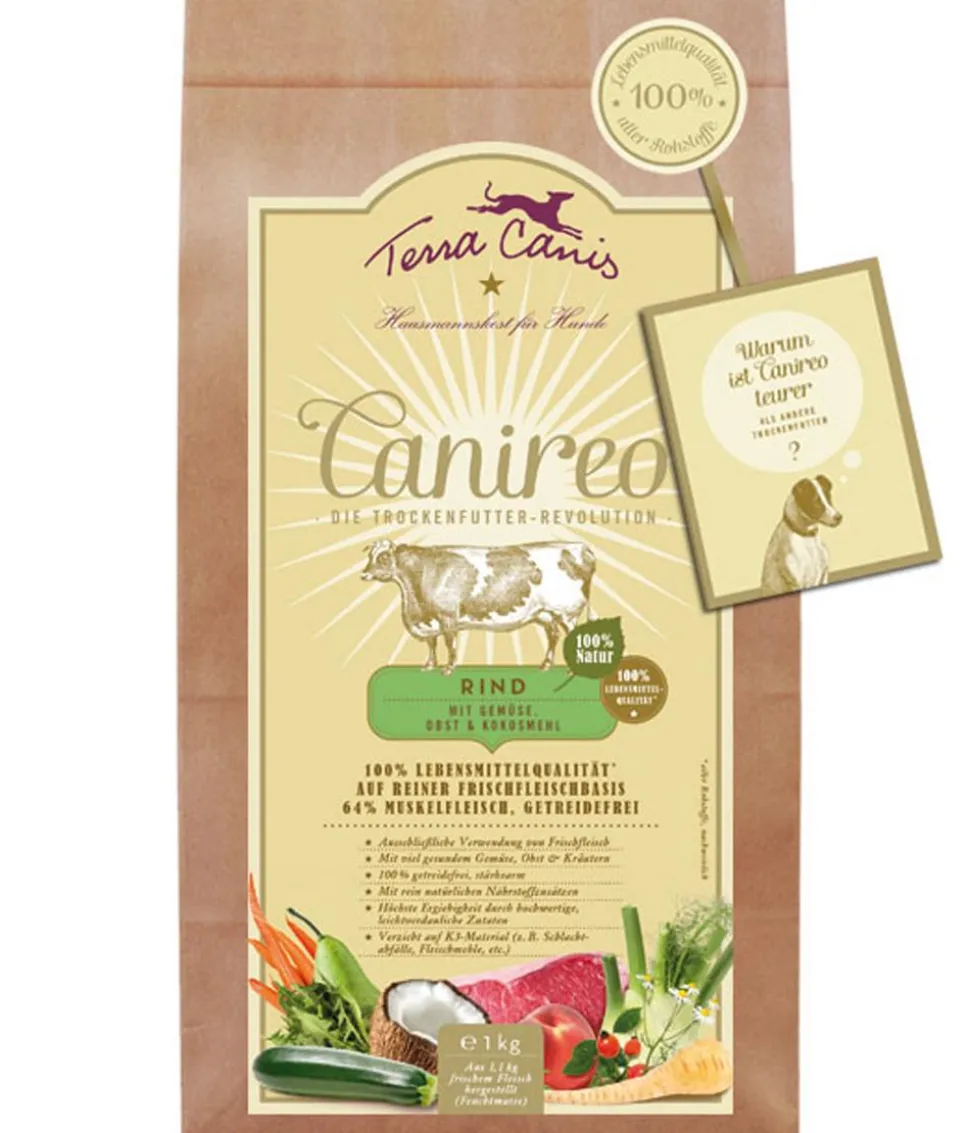 Terra Canis Trockenfutter für Hunde Canireo, Rind