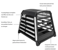 THULE® Allax L Compact Hundetransportbox, ca. B69/H70/T87-93 cm