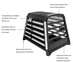 THULE® Allax L Hundetransportbox, ca. B69/H70/T93-105 cm