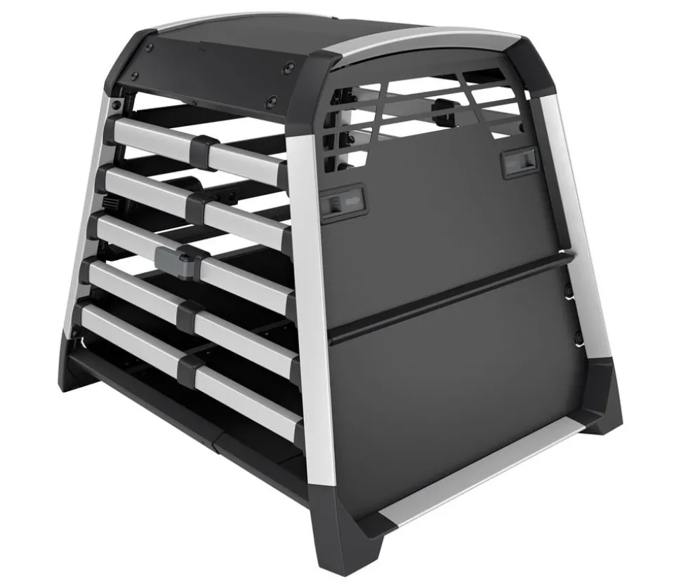 THULE® Allax threshold compatible M Compact Hundetransportbox für Fahrzeuge mit Ladekante, ca. B65/H65/T77-82 cm