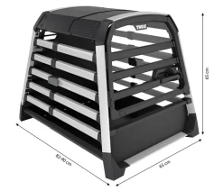 THULE® Allax threshold compatible M Hundetransportbox für Fahrzeuge mit Ladekante, ca. B65/H65/T82-90 cm