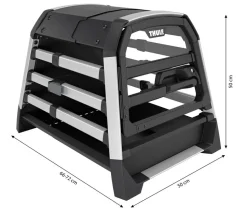 THULE® Allax threshold compatible XS Hundetransportbox für Fahrzeuge mit Ladekante, ca. B50/H50/T66-72 cm