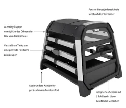 THULE® Allax XS Hundetransportbox, ca. B50/H50/T66-72 cm