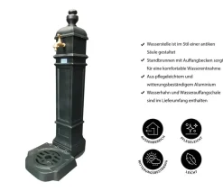 Tomco Aluminium-Standbrunnen Belvedere, ca. H100 cm