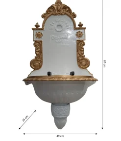 Tomco Aluminium-Wandbrunnen Wiener Bassena, ohne Hahn, ca. 87 cm