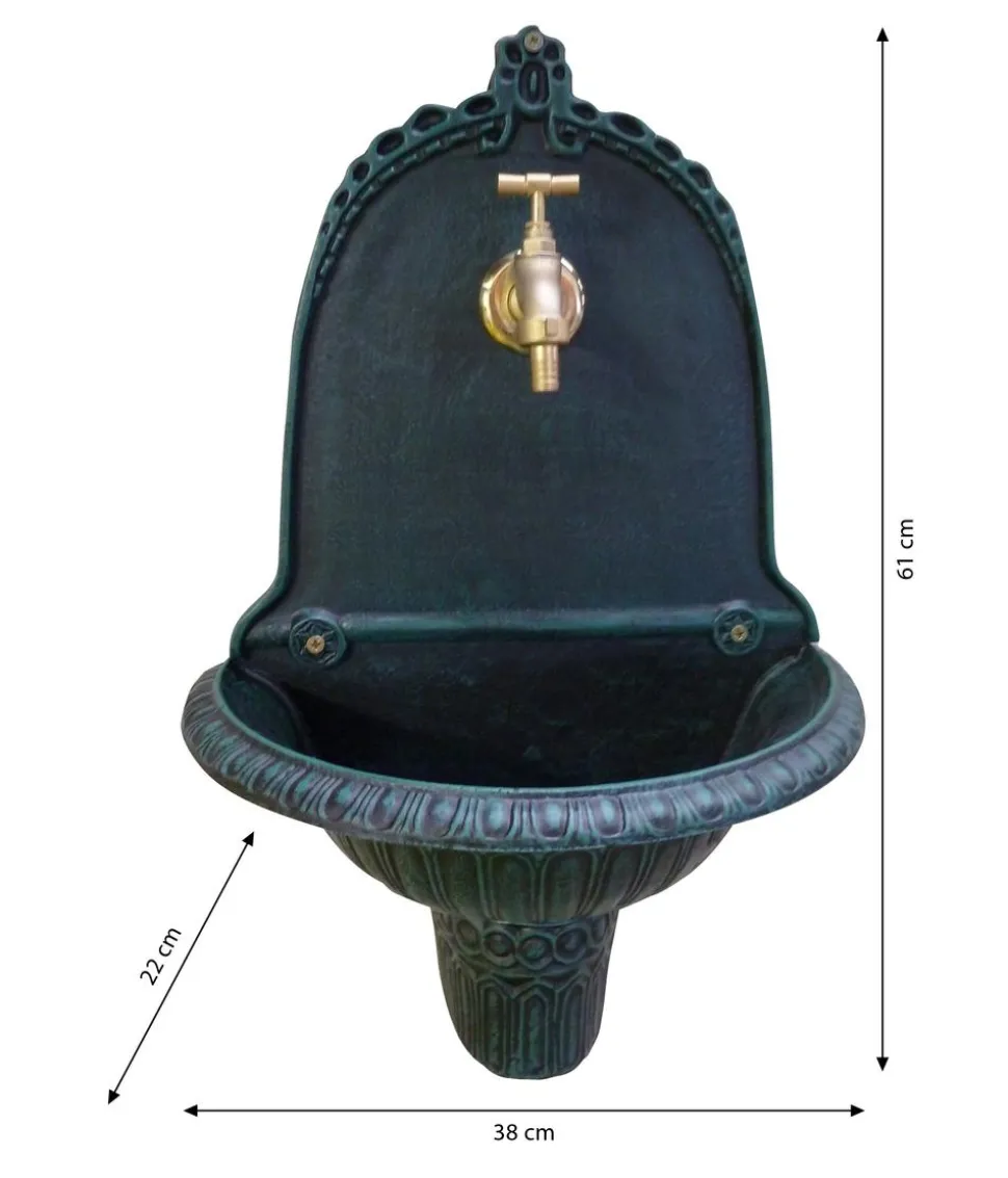 Tomco Aluminium-Wandbrunnen Easy, ca. H61 cm