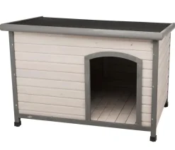 Trixie Hundehütte Classic mit Flachdach, grau