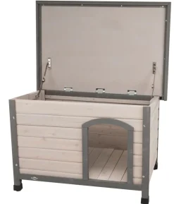 Trixie Hundehütte Classic mit Flachdach, grau