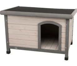 Trixie Hundehütte Classic mit Flachdach, grau