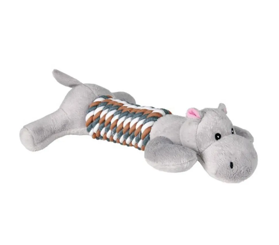 Trixie Hundespielzeug Figur mit Tau, 2 Figuren, ca. B32 cm
