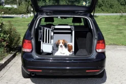 Trixie Hundetransportbox Aluminium, hellgrau/silber