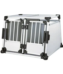 Trixie Hundetransportbox Aluminium, hellgrau/silber