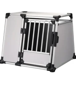 Trixie Hundetransportbox Aluminium, hellgrau/silber